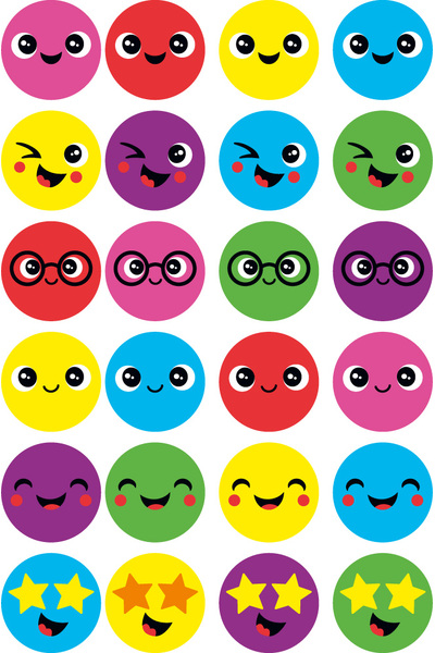 Multi Smiles - Merit Stickers (Pack of 96)