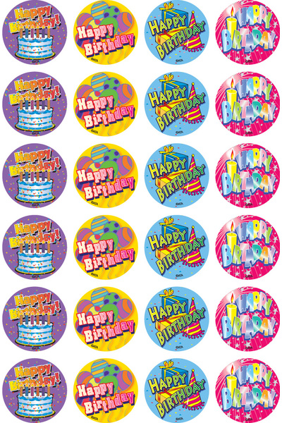 Birthday - Merit Stickers (Pack of 96) (Previous Design)