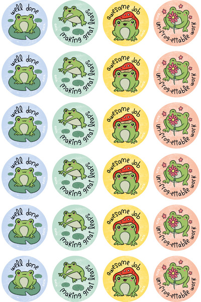 Frogs - Merit Stickers (Pack of 96)