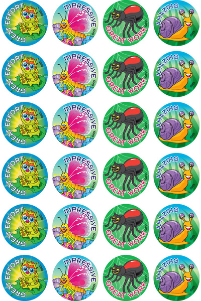 Garden Insects - Merit Stickers (Pack of 96) (Previous Design)