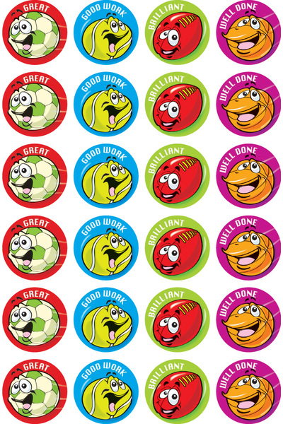 Sports Balls - Merit Stickers (Pack of 96) (Previous Design)