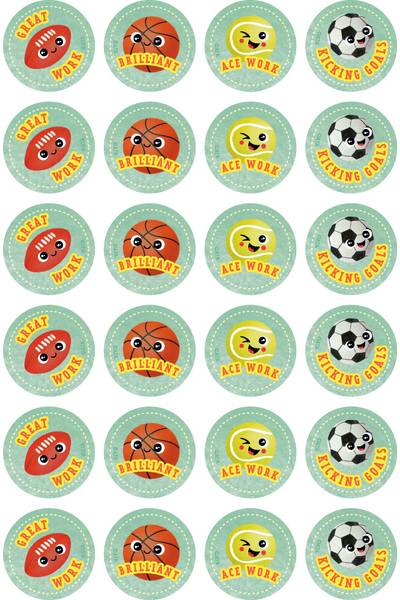 Sports Balls - Merit Stickers (Pack of 96)