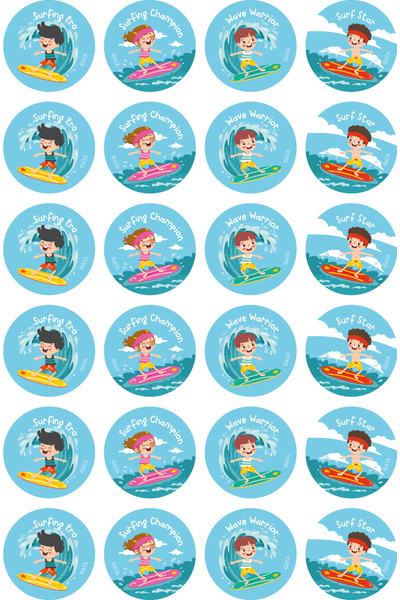 Surfing - Extracurricular Stickers (Pack of 96)