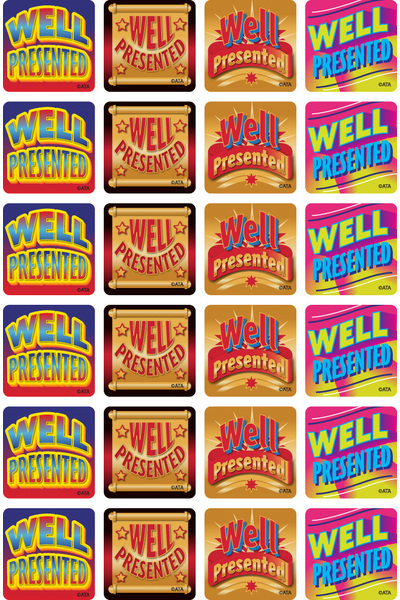 Well Presented - Metallic Stickers (Pack of 96)