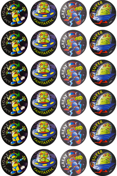 Alien Invaders - Metallic Stickers (Pack of 96) (Previous Design)