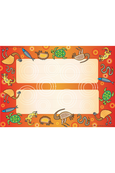 Australian Animals - CARD Name Plates (Pack of 35)