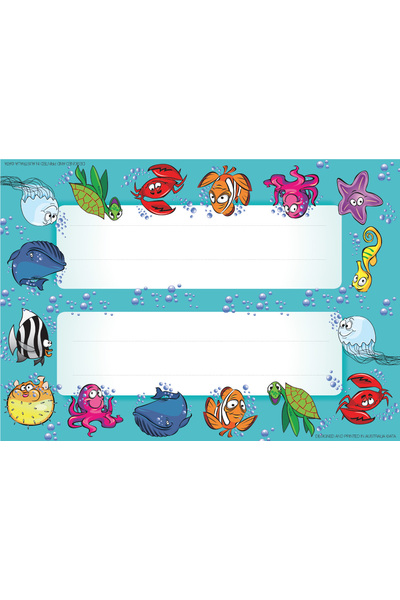 Sea Creatures - CARD Name Plates (Pack of 35)