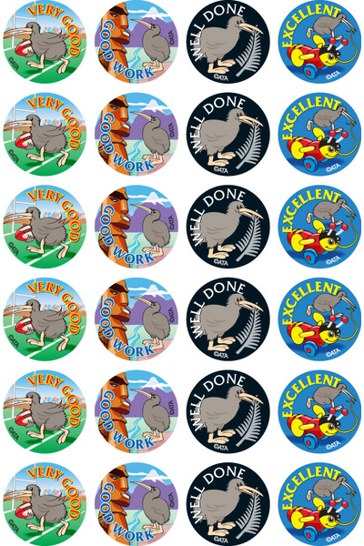 Kiwi Fun - Merit Stickers (Pack of 96)