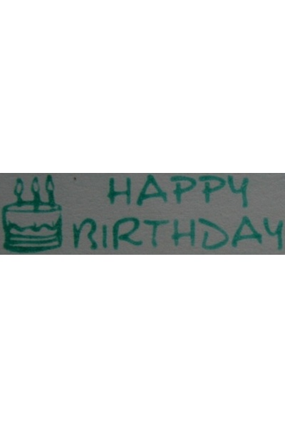 Happy Birthday (Green) - Roller Stamp