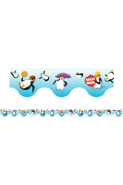Penguins - Scalloped Borders (Pack of 12)