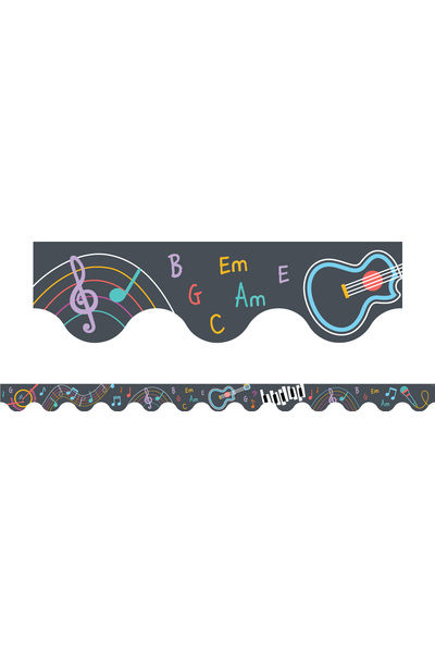 Music - Scalloped Borders (Pack of 12)
