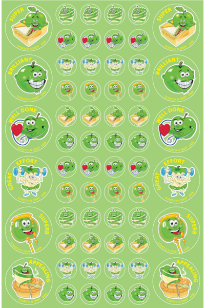 Green Apple - ScentSations Fruit Stickers (Pack of 180) (Previous Design)