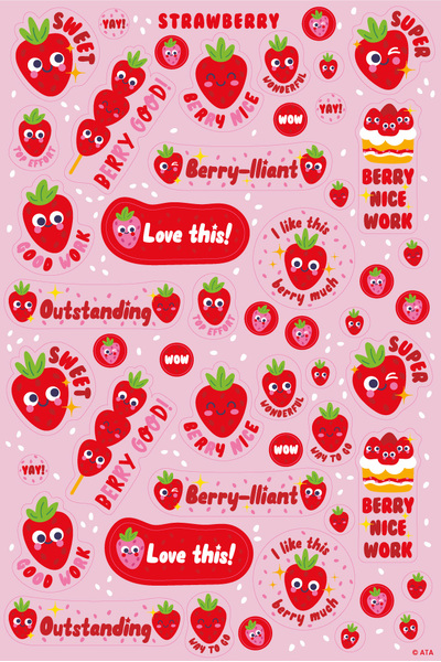 Strawberry - ScentSations Fruit Stickers (Pack of 180)