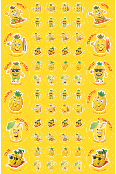 Pineapple - ScentSations Fruit Stickers (Pack of 180) (Previous Design)