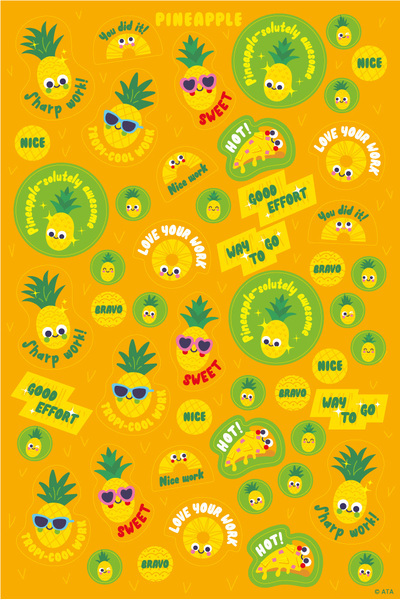 Pineapple - ScentSations "Scratch & Sniff" Merit Stickers (Pack of 150)