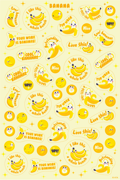 Banana - ScentSations Fruit Stickers (Pack of 180)