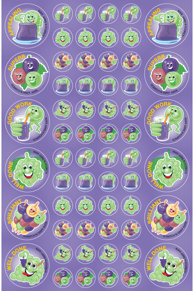 Grape - ScentSations Fruit Stickers (Pack of 180) (Previous Design)