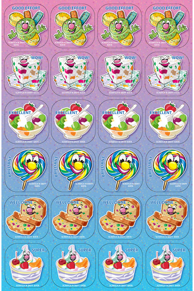 Tutti Frutti - Scented Shapes Stickers (Pack of 72) (Previous Design)
