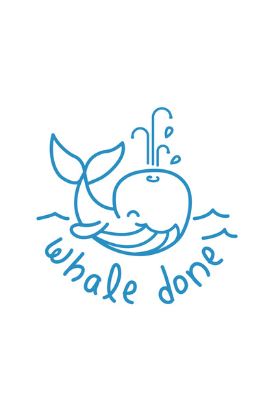 Whale Done - Playful Puns Merit Stamp