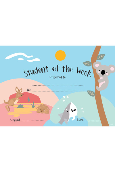 Student of the Week (Australiana) - Certificates