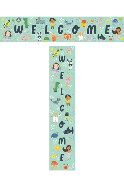 Kid-Drawn Doodles - Welcome Banner