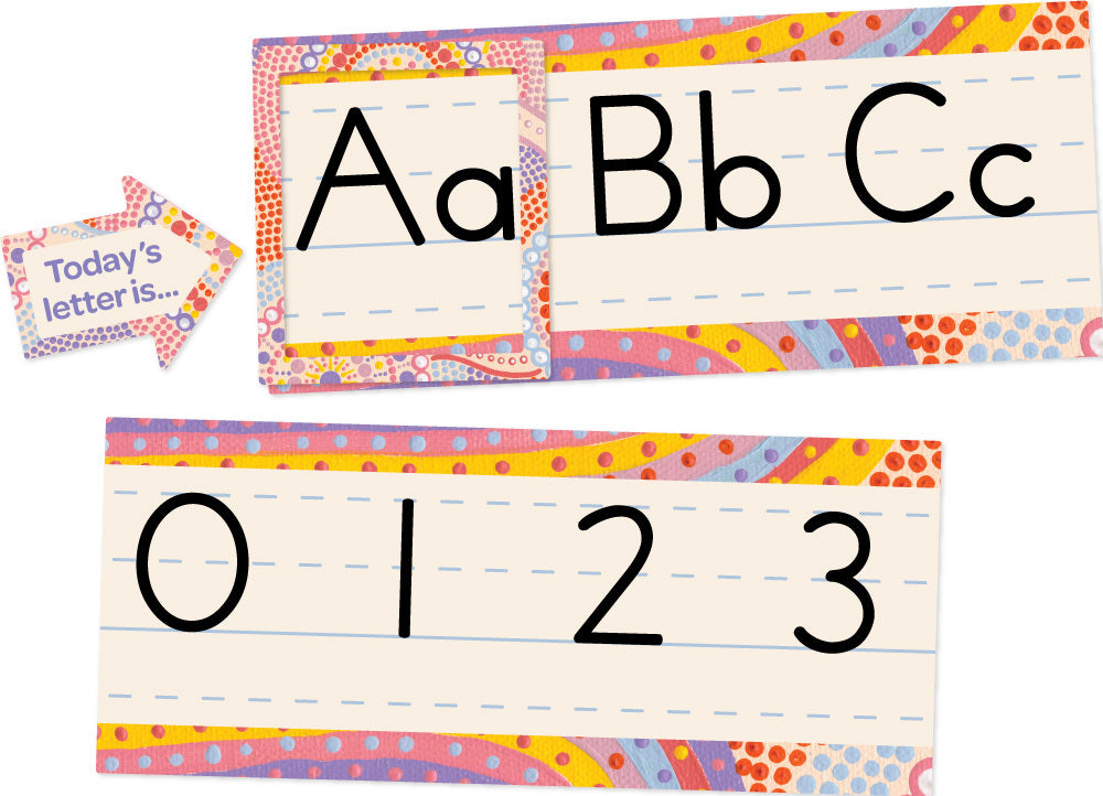 Rainbow Dreaming - Alphabet Line Bulletin Board Set
