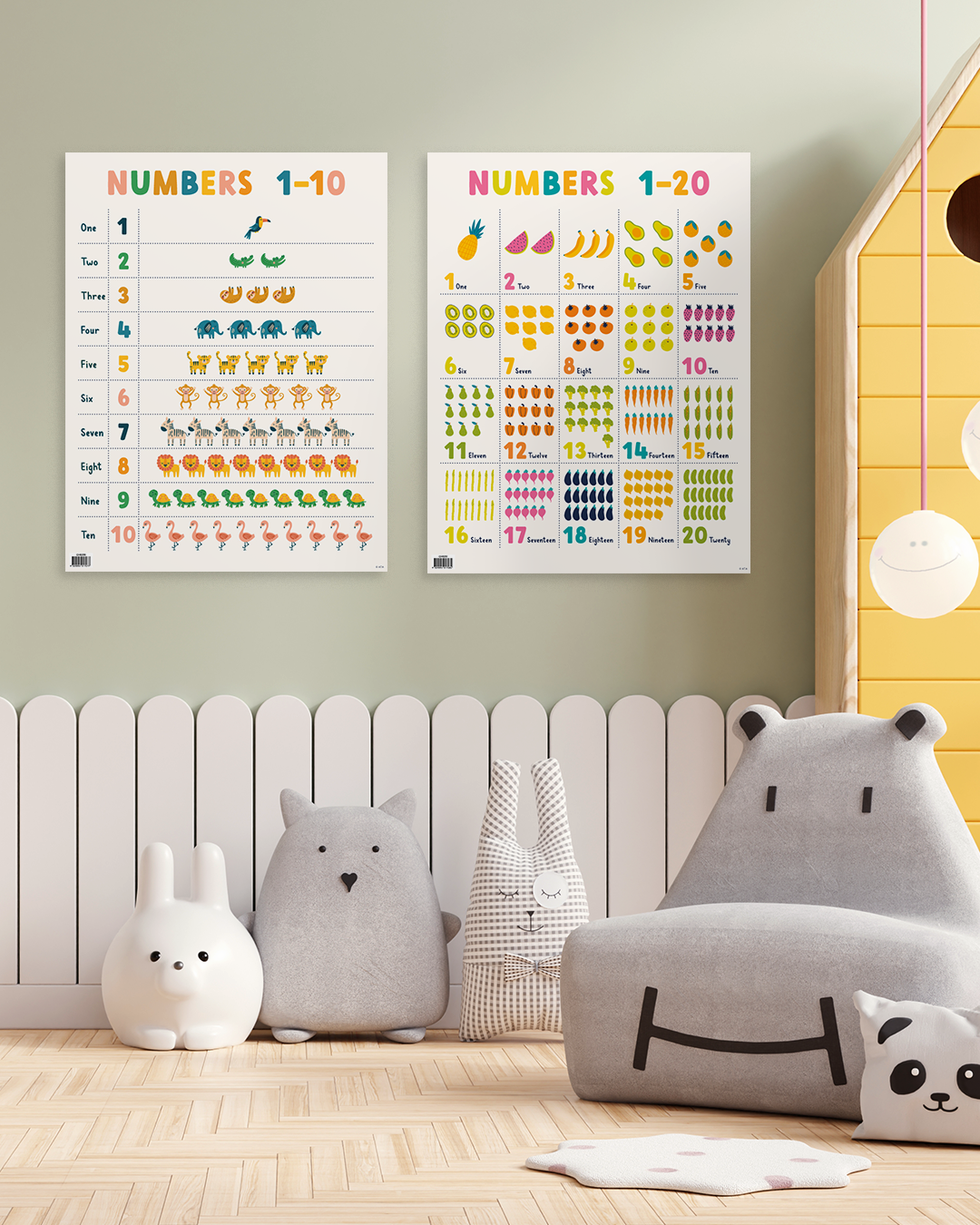 Counting Critters (Numbers 1-10) - Educational Chart