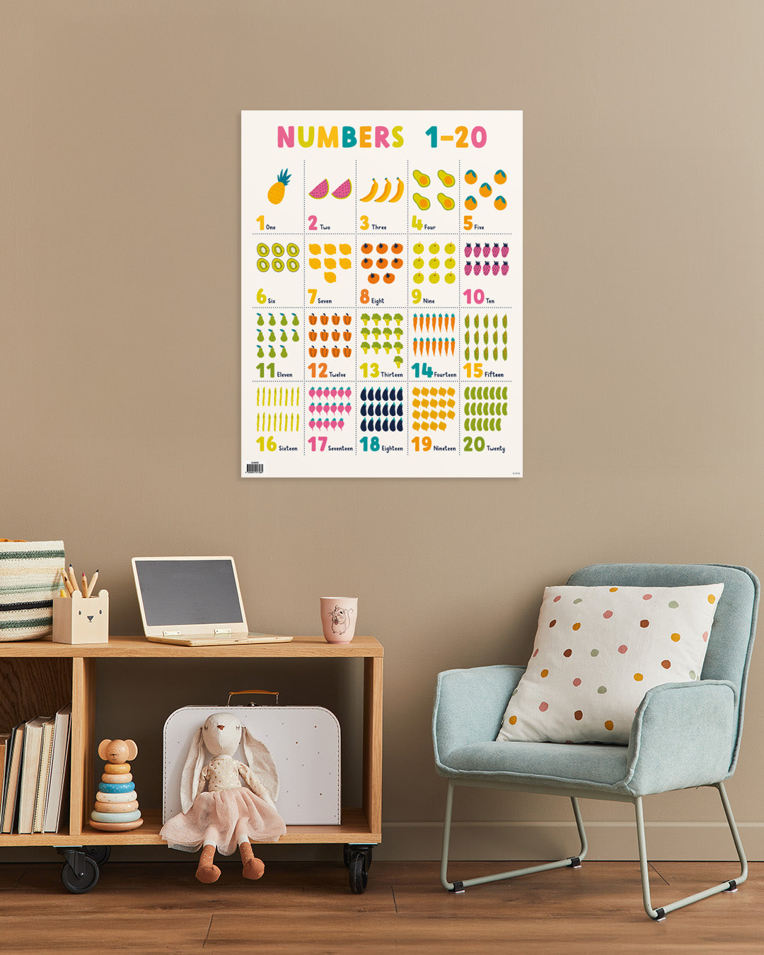 Healthy Harvest (Numbers 1-20) - Educational Chart
