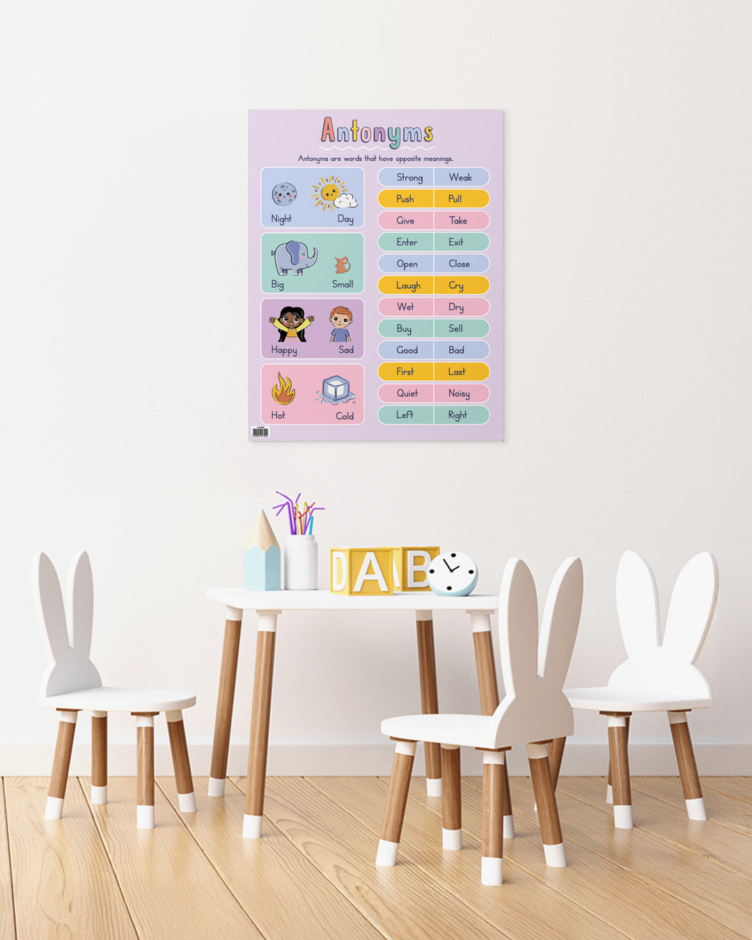Opposite Attractions (Antonyms) - Educational Chart