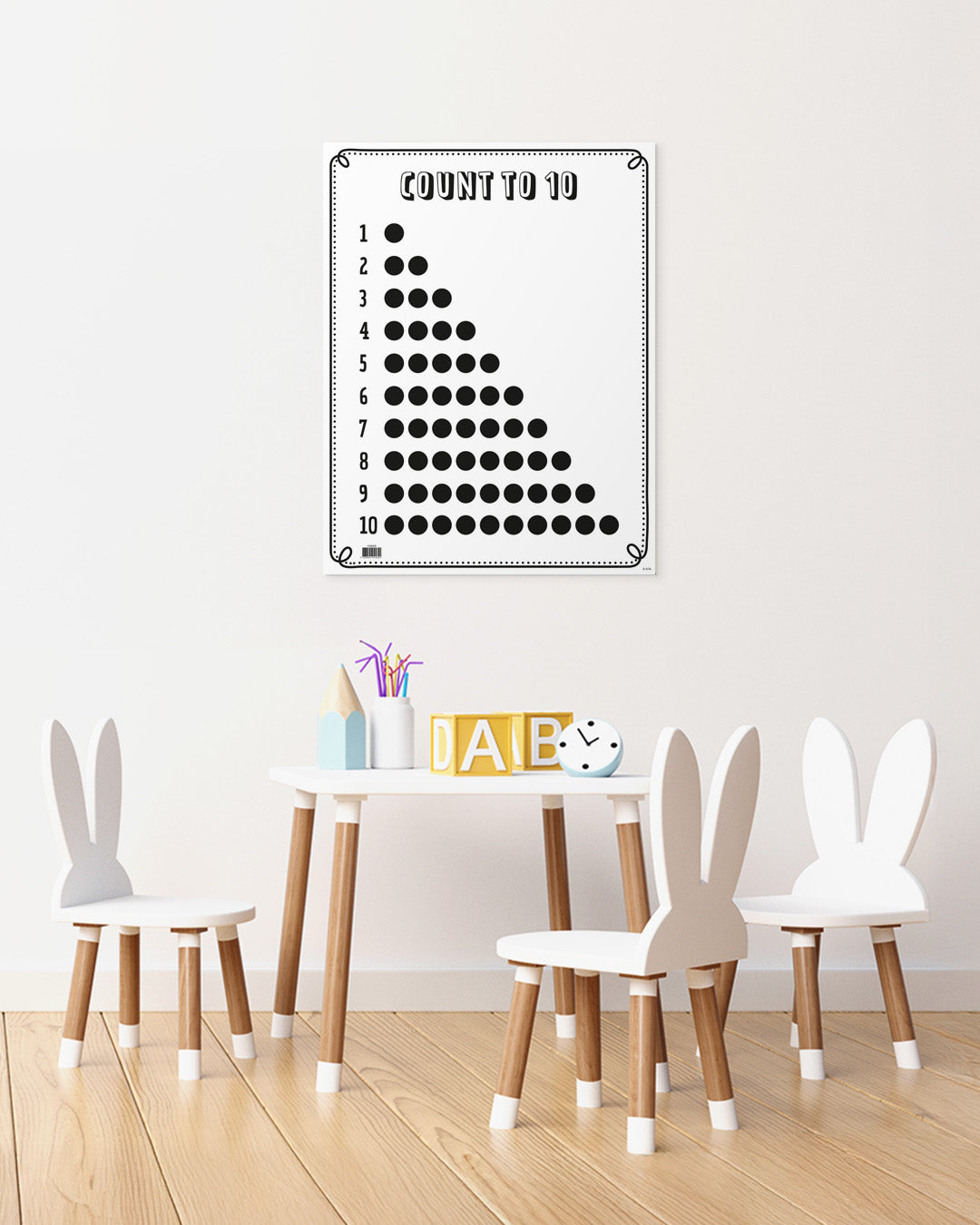 Black & White - Count to 10 Chart