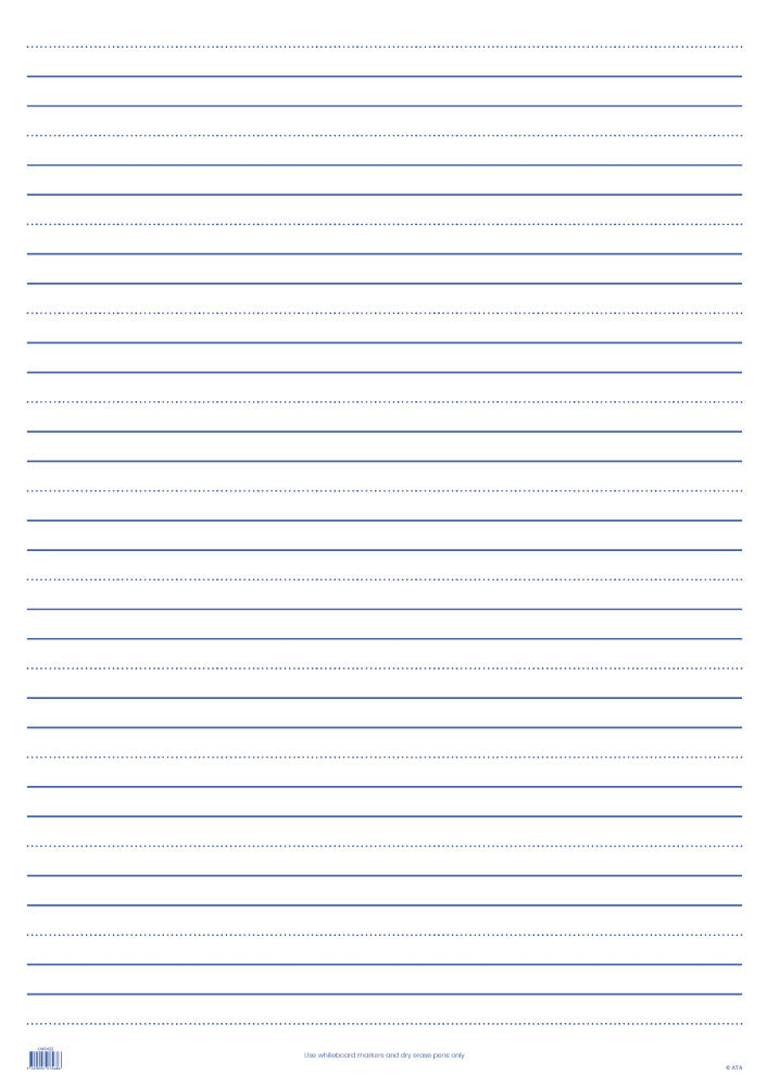 Teaching Paper Sheets Laminated Teaching Sheet - Handwriting NSW (A1 Size): Centre-Folded ...