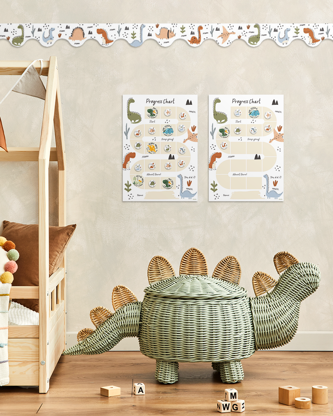 Dinosaurs - Scalloped Border (Pack of 12)