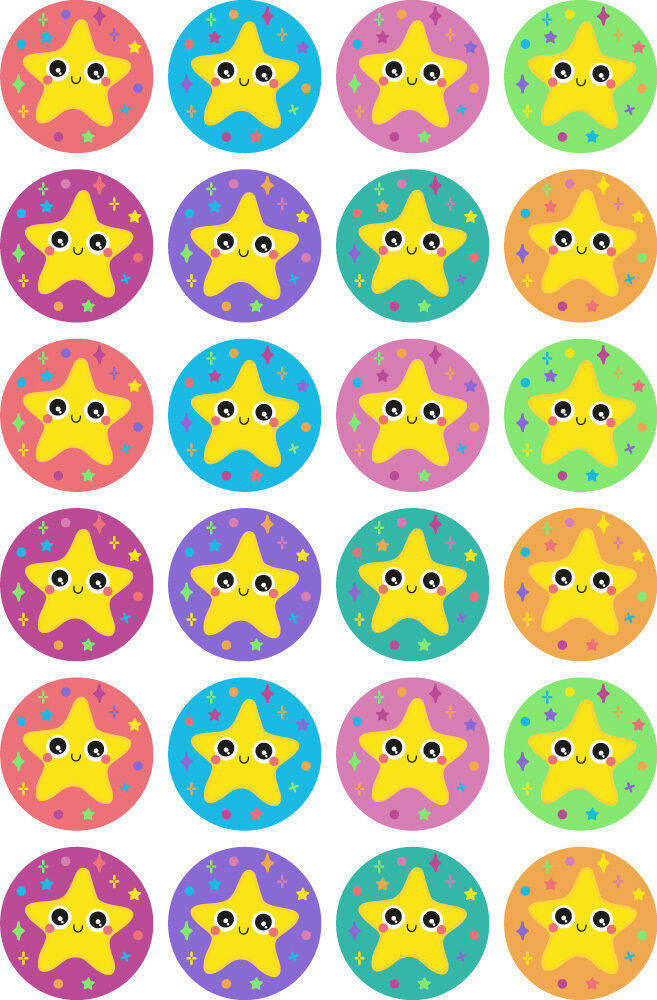 Stars Fluoro Stickers