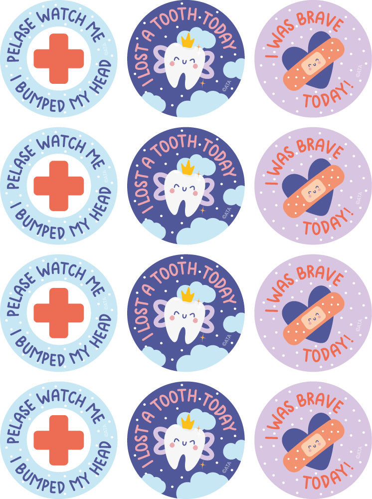 Injury Sticker Injury - Medical Stickers (Pack of 48) – Australian Teaching Aids