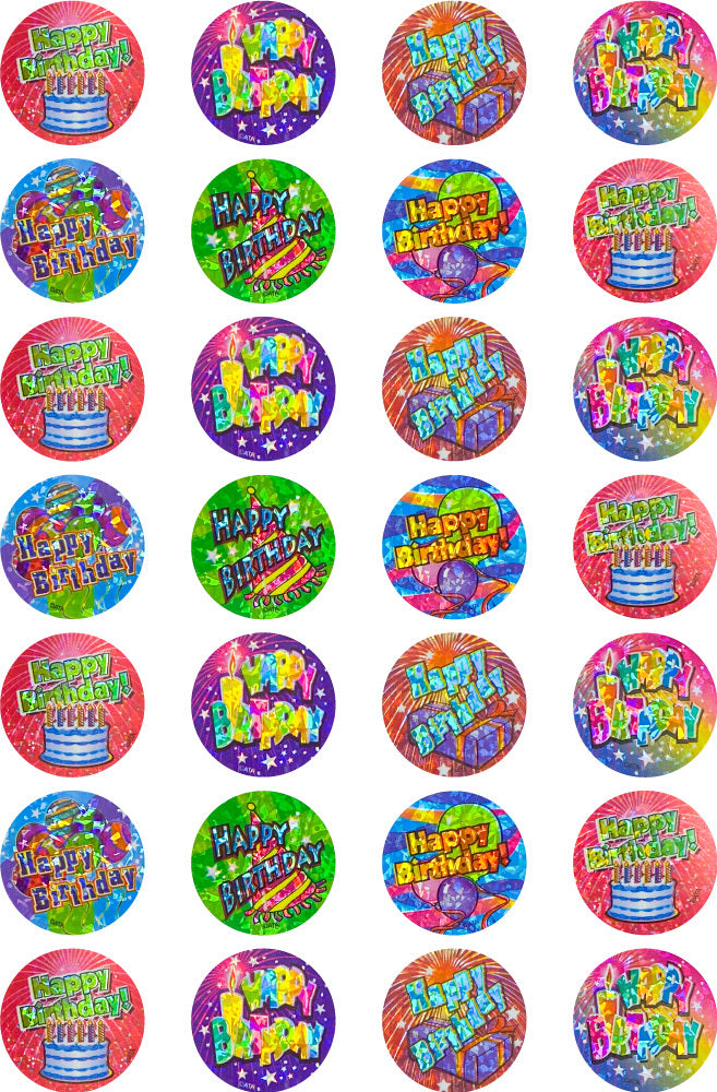 Birthday Laser Stickers