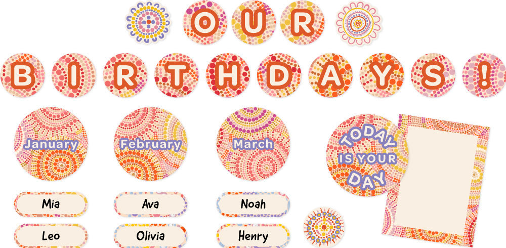 Rainbow Dreaming - Birthday Mini Bulletin Board Set