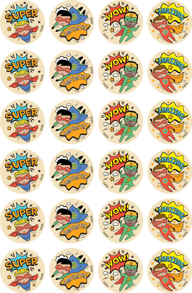 Super Kid (Boy) - Merit Stickers (Pack of 96)