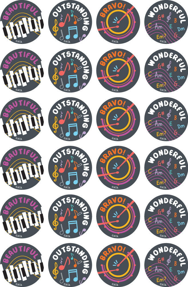 Music Maestros - Merit Stickers (Pack of 96)