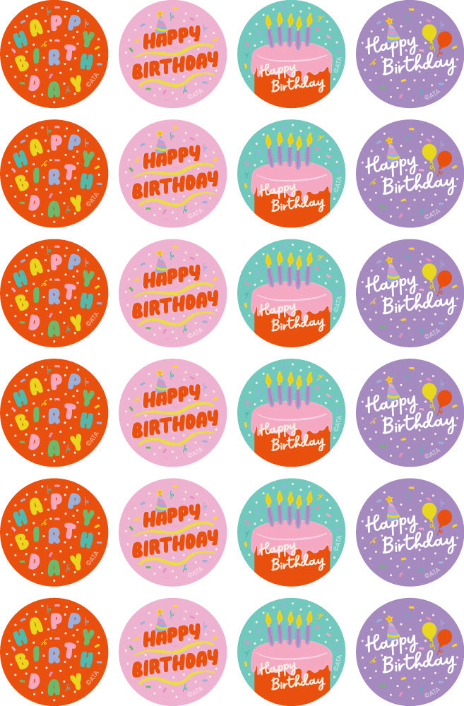 Birthday - Merit Stickers (Pack of 96)
