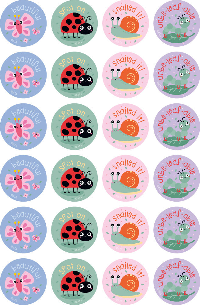 Garden Insects - Merit Stickers (Pack of 96)