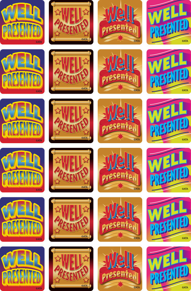 Well Presented Metallic Stickers