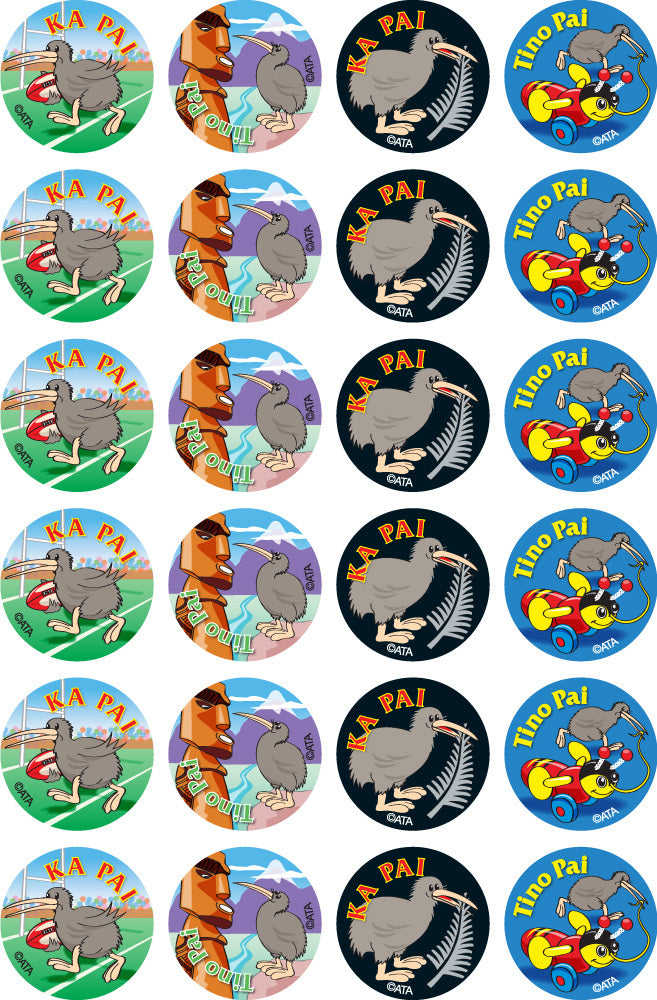 New Zealand Design - Maori Language Merit Stickers